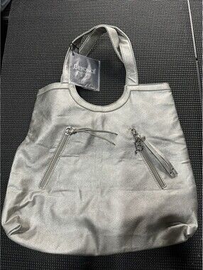 BEYONCE Fragrance Collection Large Metallic Fabric Tote Style Handbag - NWT